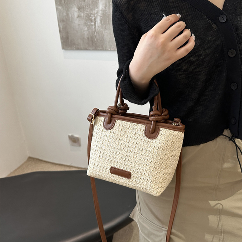 Luxury Bags Without Logo - New Straw Woven Crossbody Bags For