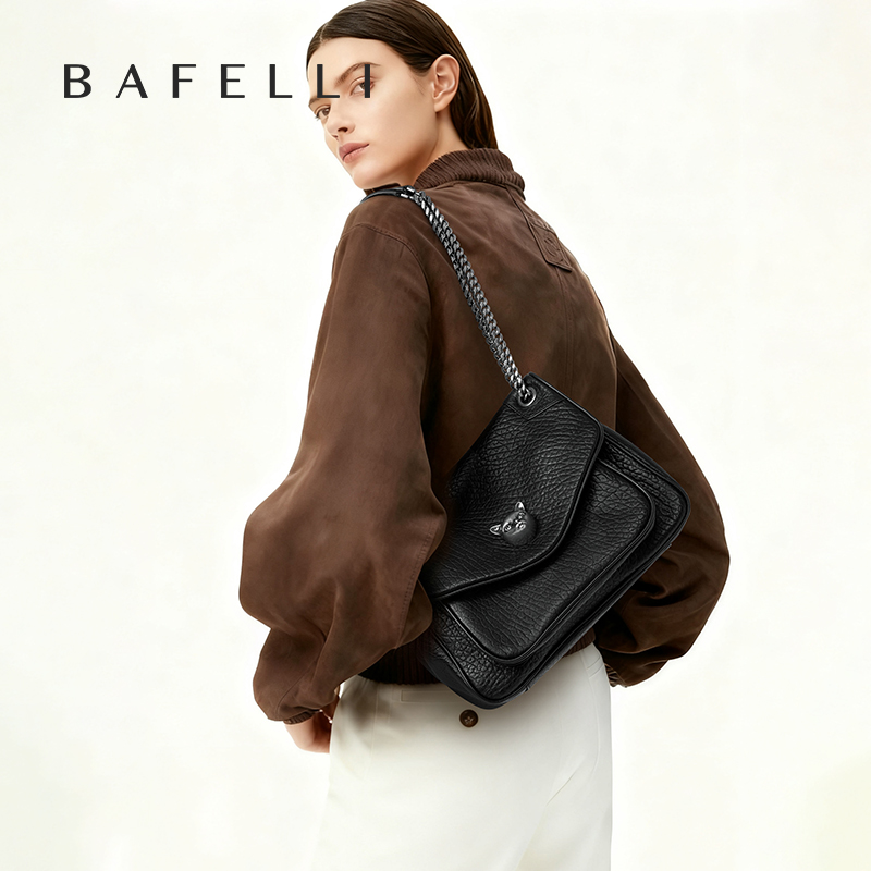 Luxury Bags White - BAFELLI Trendy Chained Tote Bag for