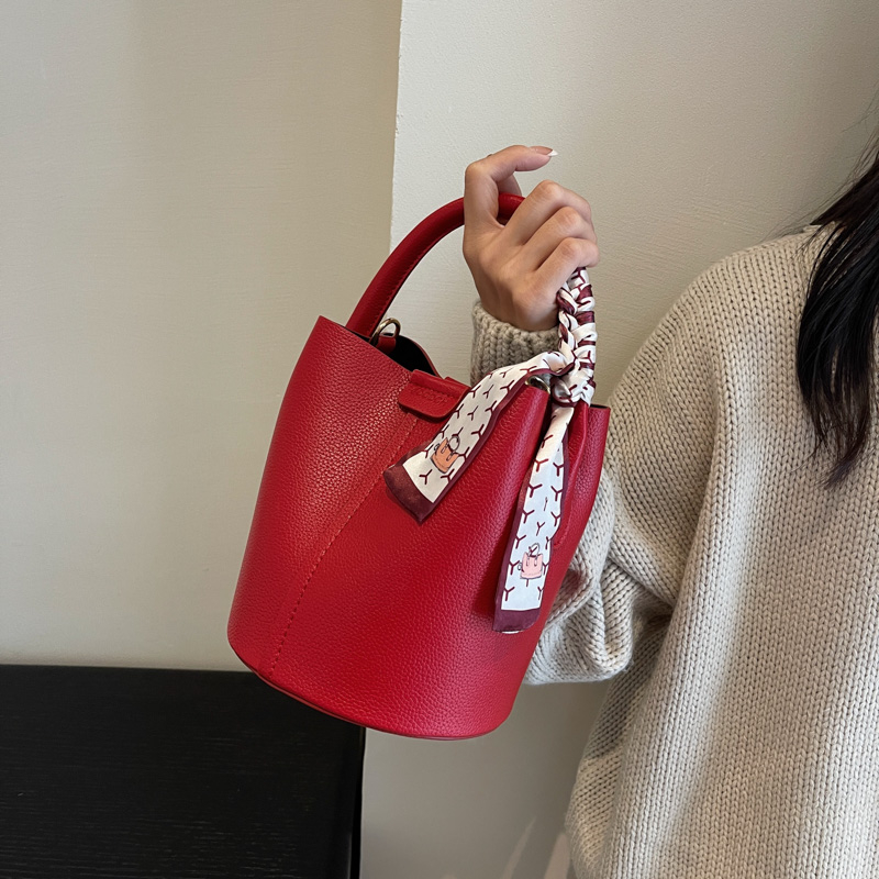 Red PU Bucket Shoulder and Cro - огляд і ціна Luxury Bags For Women Sale