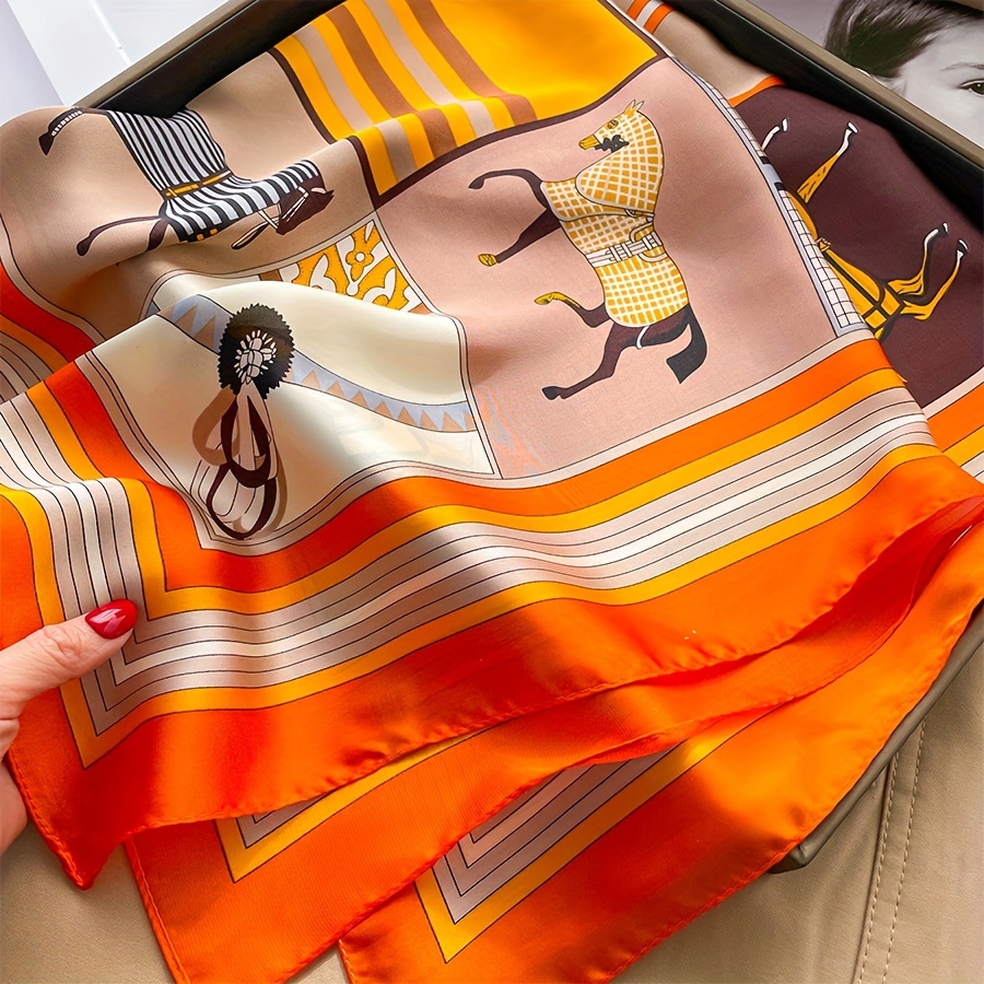 Luxury Horse Pattern Silk Squa - огляд і ціна Luxury Bags Office