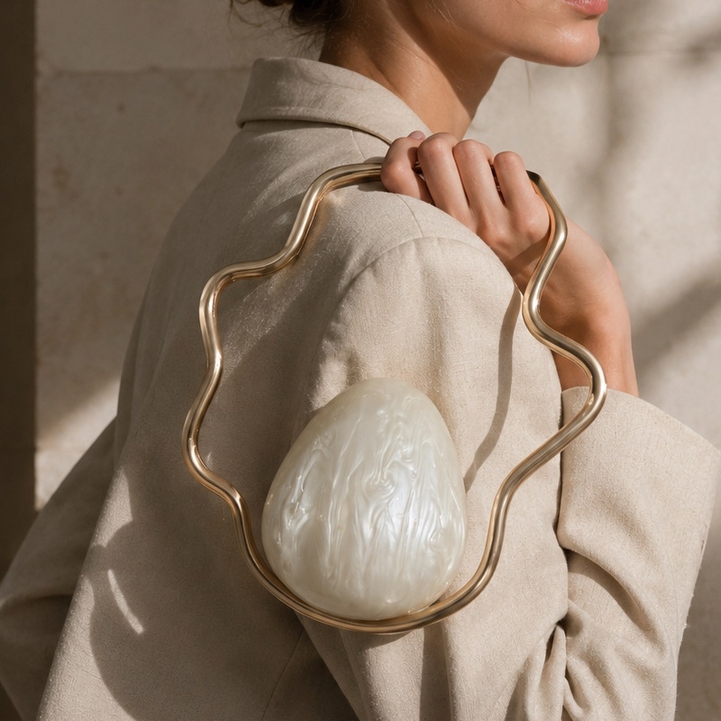 Women mini Acrylic Egg Bag Cut - огляд і ціна Luxury Bags Mini