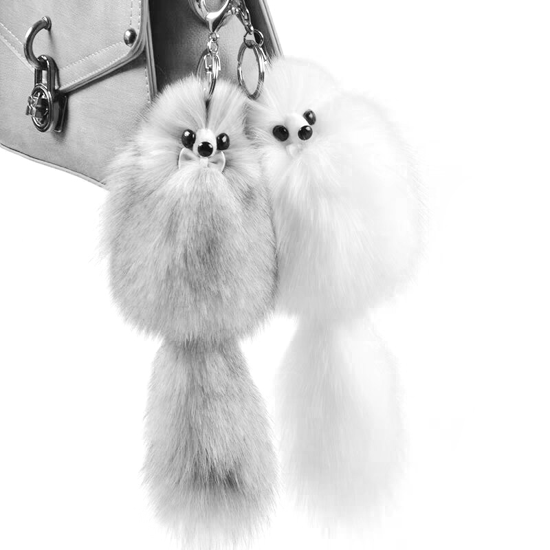 17CM Fluffy Natural Fox Fur Ke - огляд і ціна Luxury Bags White